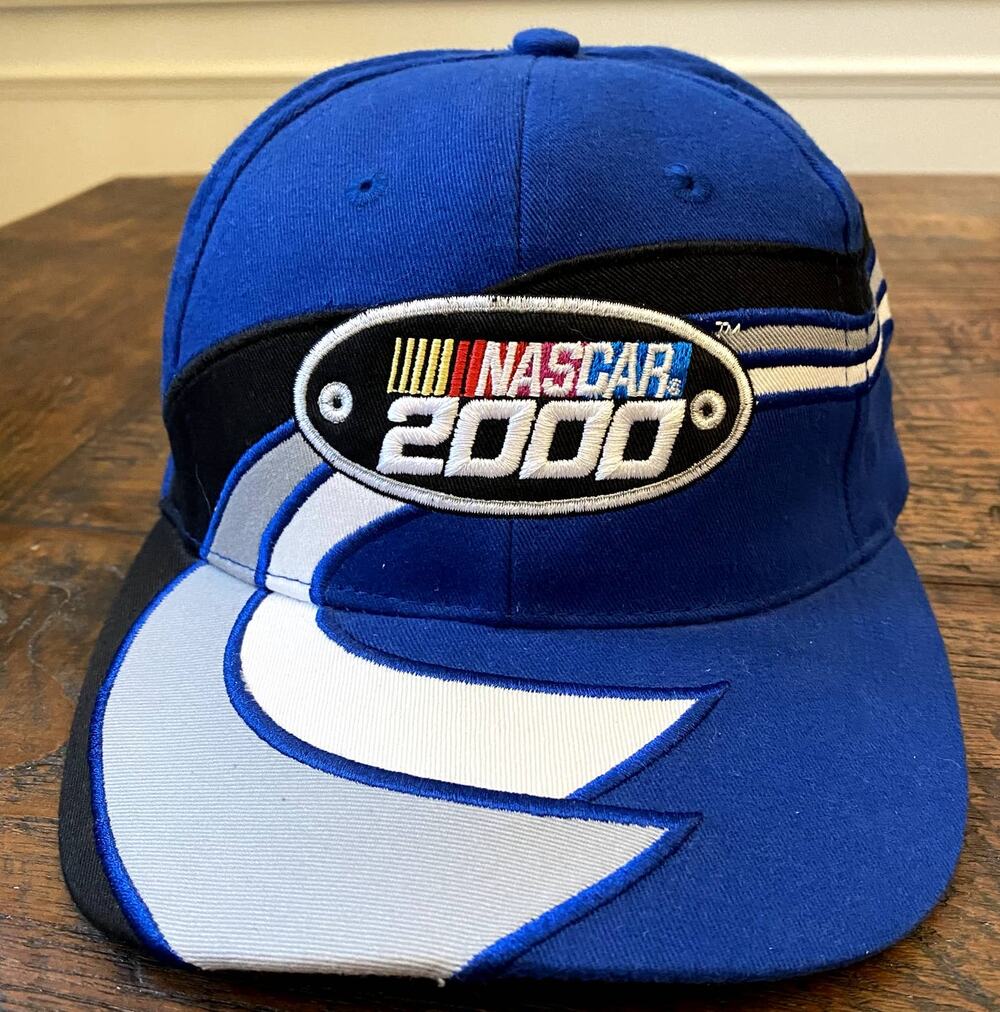 Vintage NASCAR 2000 embroidered snapback adjustable Blue hat/cap y2k